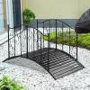imageOutvita Metal Garden Bridge for Outdoor Elegant Decorative Bridge with PowderCoated Finish and Security Guardrail for Patio Pond Backyard Landscaping CrownCrown