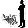imageOutvita Metal Garden Bridge for Outdoor Elegant Decorative Bridge with PowderCoated Finish and Security Guardrail for Patio Pond Backyard Landscaping CrownModern
