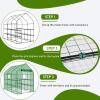 imageOutvita Mini Greenhouse Small PE Plant Green House with 4 Tiers Rack Shelf Clips Rollup Zipper Door Gardening Supplies for Indoor Outdoor Seedling Frost Protection  27quotx196quotx63quot WhitePE Cover