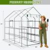 imageOutvita Mini Greenhouse Small PE Plant Green House with 4 Tiers Rack Shelf Clips Rollup Zipper Door Gardening Supplies for Indoor Outdoor Seedling Frost Protection  27quotx196quotx63quot WhitePE Cover