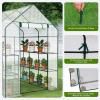 imageOutvita Mini Greenhouse Small PE Plant Green House with 4 Tiers Rack Shelf Clips Rollup Zipper Door Gardening Supplies for Indoor Outdoor Seedling Frost Protection  27quotx196quotx63quot WhitePE Cover