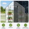 imageOutvita Mini Greenhouse Small PE Plant Green House with 4 Tiers Rack Shelf Clips Rollup Zipper Door Gardening Supplies for Indoor Outdoor Seedling Frost Protection  27quotx196quotx63quot WhitePE Cover
