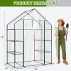 imageOutvita Mini Greenhouse Small PE Plant Green House with 4 Tiers Rack Shelf Clips Rollup Zipper Door Gardening Supplies for Indoor Outdoor Seedling Frost Protection  27quotx196quotx63quot WhitePVC Cover