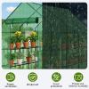 imageOutvita Mini Greenhouse Small PE Plant Green House with 4 Tiers Rack Shelf Clips Rollup Zipper Door Gardening Supplies for Indoor Outdoor Seedling Frost Protection  27quotx196quotx63quot WhitePE Cover