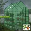 imageOutvita Mini Greenhouse Small PE Plant Green House with 4 Tiers Rack Shelf Clips Rollup Zipper Door Gardening Supplies for Indoor Outdoor Seedling Frost Protection  27quotx196quotx63quot WhitePE Cover