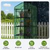 imageOutvita Mini Greenhouse Small PE Plant Green House with 4 Tiers Rack Shelf Clips Rollup Zipper Door Gardening Supplies for Indoor Outdoor Seedling Frost Protection  27quotx196quotx63quot WhitePE Cover