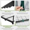 imageOutvita Mini Greenhouse Small PE Plant Green House with 4 Tiers Rack Shelf Clips Rollup Zipper Door Gardening Supplies for Indoor Outdoor Seedling Frost Protection  27quotx196quotx63quot WhitePE Cover