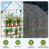 imageOutvita Mini Greenhouse Small PE Plant Green House with 4 Tiers Rack Shelf Clips Rollup Zipper Door Gardening Supplies for Indoor Outdoor Seedling Frost Protection  27quotx196quotx63quot WhitePE Cover