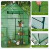imageOutvita Mini Greenhouse Small PE Plant Green House with 4 Tiers Rack Shelf Clips Rollup Zipper Door Gardening Supplies for Indoor Outdoor Seedling Frost Protection  27quotx196quotx63quot WhitePE Cover