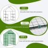imageOutvita Mini Greenhouse Small PE Plant Green House with 4 Tiers Rack Shelf Clips Rollup Zipper Door Gardening Supplies for Indoor Outdoor Seedling Frost Protection  27quotx196quotx63quot WhitePE Cover