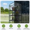 imageOutvita Mini Greenhouse Small PE Plant Green House with 4 Tiers Rack Shelf Clips Rollup Zipper Door Gardening Supplies for Indoor Outdoor Seedling Frost Protection  27quotx196quotx63quot WhitePVC Cover
