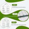imageOutvita Mini Greenhouse Small PE Plant Green House with 4 Tiers Rack Shelf Clips Rollup Zipper Door Gardening Supplies for Indoor Outdoor Seedling Frost Protection  27quotx196quotx63quot WhitePE Cover