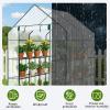 imageOutvita Mini Greenhouse Small PE Plant Green House with 4 Tiers Rack Shelf Clips Rollup Zipper Door Gardening Supplies for Indoor Outdoor Seedling Frost Protection  27quotx196quotx63quot WhitePE Cover