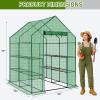 imageOutvita Mini Greenhouse Small PE Plant Green House with 4 Tiers Rack Shelf Clips Rollup Zipper Door Gardening Supplies for Indoor Outdoor Seedling Frost Protection  27quotx196quotx63quot WhitePE Cover