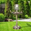 imageOutvita Outdoor Bird Bath Garden Bird Baths Decorations with SolarPowered Lamp and Resin Pedestal Flower Planter Base Bird Feeder for Yard PatioBronze