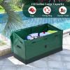 imageOutvita Outdoor Deck Box 130 Gallon Waterproof PE Storage Box wSloping Top AllWeather Portable Outdoor Container for Camping Garden Poolside Tools Yard Black ampamp Green