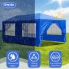 imageOutvita Outdoor Party Tent Patio Canopy Tent Gazebo with Removable Sidewalls Instant Event Tent for Cater Events Wedding Birthday Pavilion Beach BBQ 10x1010x20blue6 walls
