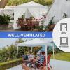imageOutvita Outdoor Party Tent Patio Canopy Tent Gazebo with Removable Sidewalls Instant Event Tent for Cater Events Wedding Birthday Pavilion Beach BBQ 10x1065x65white4 walls
