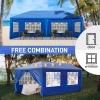 imageOutvita Outdoor Party Tent Patio Canopy Tent Gazebo with Removable Sidewalls Instant Event Tent for Cater Events Wedding Birthday Pavilion Beach BBQ 10x1010x20blue6 walls