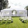 imageOutvita Outdoor Party Tent Patio Canopy Tent Gazebo with Removable Sidewalls Instant Event Tent for Cater Events Wedding Birthday Pavilion Beach BBQ 10x1010x30white5 walls