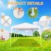 imageOutvita Outdoor Party Tent Patio Canopy Tent Gazebo with Removable Sidewalls Instant Event Tent for Cater Events Wedding Birthday Pavilion Beach BBQ 65x6510x30white5 walls