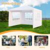 imageOutvita Outdoor Party Tent Patio Canopy Tent Gazebo with Removable Sidewalls Instant Event Tent for Cater Events Wedding Birthday Pavilion Beach BBQ 65x6510x10white3 walls