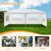 imageOutvita Outdoor Party Tent Patio Canopy Tent Gazebo with Removable Sidewalls Instant Event Tent for Cater Events Wedding Birthday Pavilion Beach BBQ 65x6510x20white4 walls