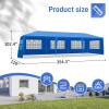 imageOutvita Outdoor Party Tent Patio Canopy Tent Gazebo with Removable Sidewalls Instant Event Tent for Cater Events Wedding Birthday Pavilion Beach BBQ 65x6510x30blue8 walls