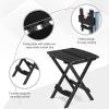 imageOutvita Outdoor Side Table Small Fir Patio Table Square Folding Frame Waterproof Space Saving for Patio Backyard Balcony Pool Porch Weather ResistantFirSquareBlack