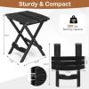 imageOutvita Outdoor Side Table Small Fir Patio Table Square Folding Frame Waterproof Space Saving for Patio Backyard Balcony Pool Porch Weather ResistantFirSquareBlack