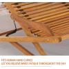 imageOutvita Patio Deck Chair Solid Acacia Wood Lounge Chair for Outside Longer Version Pool Chaise Lounger with Footrest for Poolside Backyard Lawn Deck