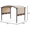 imageOutvita Patio Pergola 88x108ft Arched Aluminum Gazebo with Adjustable Waterproof Sun Shade Shelter Awning for Garden Lawn Deck