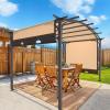 imageOutvita Patio Pergola 88x108ft Arched Aluminum Gazebo with Adjustable Waterproof Sun Shade Shelter Awning for Garden Lawn Deck