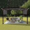 imageOutvita Patio Pergola 9x12ft Arched Aluminum Gazebo with Adjustable Waterproof Sun Shade Shelter Awning for Garden Lawn Deck