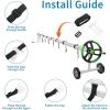 imageOutvita Pool Cover Reel 18 FT Solar Cover Reels Set for Inground Outdoor Swimming Pools Aluminum Solar Above Ground Pool Cover Roller Blanket Reel Black ampamp Green