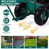 imageOutvita Rolling Garden Work Seat with Wheels Garden Scooter with 360 Degree Swivel Seat ampamp Extendable Handle ampamp Tool Tray Gardening Stool for PlantingGreenGreen
