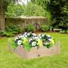 imageOutvita Square Outdoor Wooden Raised Garden Bed Planter for Vegetables Fruits Herbs Grass Backyard Patio Yard