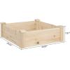 imageOutvita Square Outdoor Wooden Raised Garden Bed Planter for Vegetables Fruits Herbs Grass Backyard Patio Yard