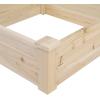 imageOutvita Square Outdoor Wooden Raised Garden Bed Planter for Vegetables Fruits Herbs Grass Backyard Patio Yard