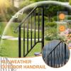 imageOutvita Upgraded Outdoor Handrail Stair Handrail Fits 3 to 4 Steps Handrails for Concrete Steps with Installation Kit Stair Rails for Seniors Wooden Steps ampamp Porch ampamp Deck23 steps