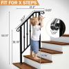 imageOutvita Upgraded Outdoor Handrail Stair Handrail Fits 3 to 4 Steps Handrails for Concrete Steps with Installation Kit Stair Rails for Seniors Wooden Steps ampamp Porch ampamp Deck23 steps