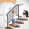 imageOutvita Upgraded Outdoor Handrail Stair Handrail Fits 3 to 4 Steps Handrails for Concrete Steps with Installation Kit Stair Rails for Seniors Wooden Steps ampamp Porch ampamp Deck34 steps