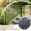 imageOutvita Upgraded Outdoor Handrail Stair Handrail Fits 3 to 4 Steps Handrails for Concrete Steps with Installation Kit Stair Rails for Seniors Wooden Steps ampamp Porch ampamp Deck45 steps