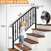 imageOutvita Upgraded Outdoor Handrail Stair Handrail Fits 3 to 4 Steps Handrails for Concrete Steps with Installation Kit Stair Rails for Seniors Wooden Steps ampamp Porch ampamp Deck45 steps
