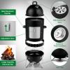 imageOutvita Vertical 17 Inch Charcoal BBQ Smoker 3in1 Portable Outdoor Grill Cooker with Builtin Thermometer for Outdoor Backyard Cooking Grilling Camping188