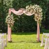 imageOutvita Wedding Arch Backdrop Stand 72 Ft Ballon Arch Frame for Patio Wedding Decor Party Decoration Festival Ceremony Baby BirthdayDark Brown