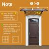 imageOutvita Window Awning Door Canopy 40quotx 80quot Whole Piece Polycarbonate Cover Front Door Outdoor Patio Awning Canopy UV Rain Snow Sunlight Protection Hollow Sheet Brown Board ampamp Black Bracket40x40