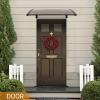 imageOutvita Window Awning Door Canopy 40quotx 80quot Whole Piece Polycarbonate Cover Front Door Outdoor Patio Awning Canopy UV Rain Snow Sunlight Protection Hollow Sheet Brown Board ampamp Black Bracket40x40