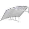 imageOutvita Window Awning Door Canopy 40quotx30quot Polycarbonate Cover Front Door Outdoor Patio Awning Canopy UV Rain Snow Sunlight Protection Hollow Sheet Clear Board ampamp White BracketClear Board  White Bracket