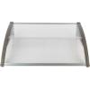 imageOutvita Window Awning Door Canopy 40quotx30quot Polycarbonate Cover Front Door Outdoor Patio Awning Canopy UV Rain Snow Sunlight Protection Hollow Sheet Clear Board ampamp White BracketClear Board  Grey Bracket